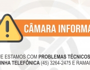 INFORME: ESTAMOS COM PROBLEMAS NA LINHA TELEFÔNICA