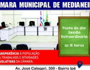Sessão extraordinária vai eleger Comissões Permanentes no Legislativo de Medianeira
